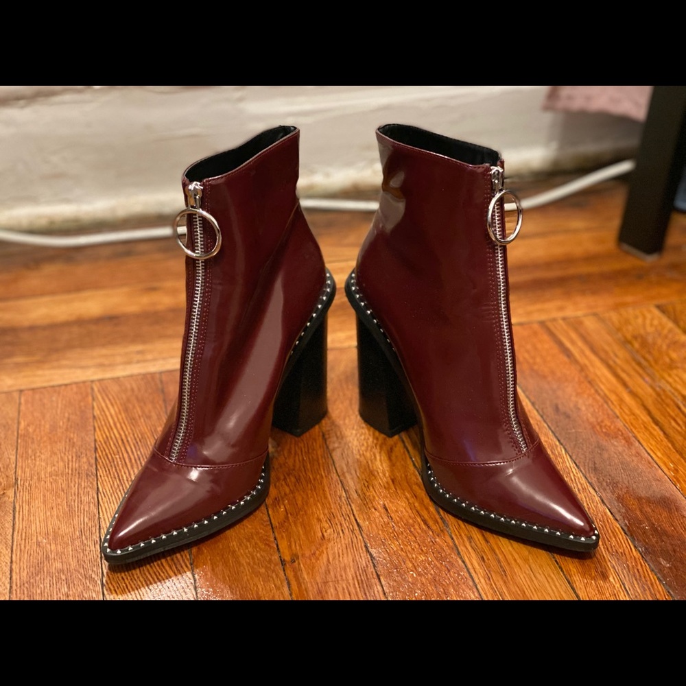 Missguided Red Wine Booties